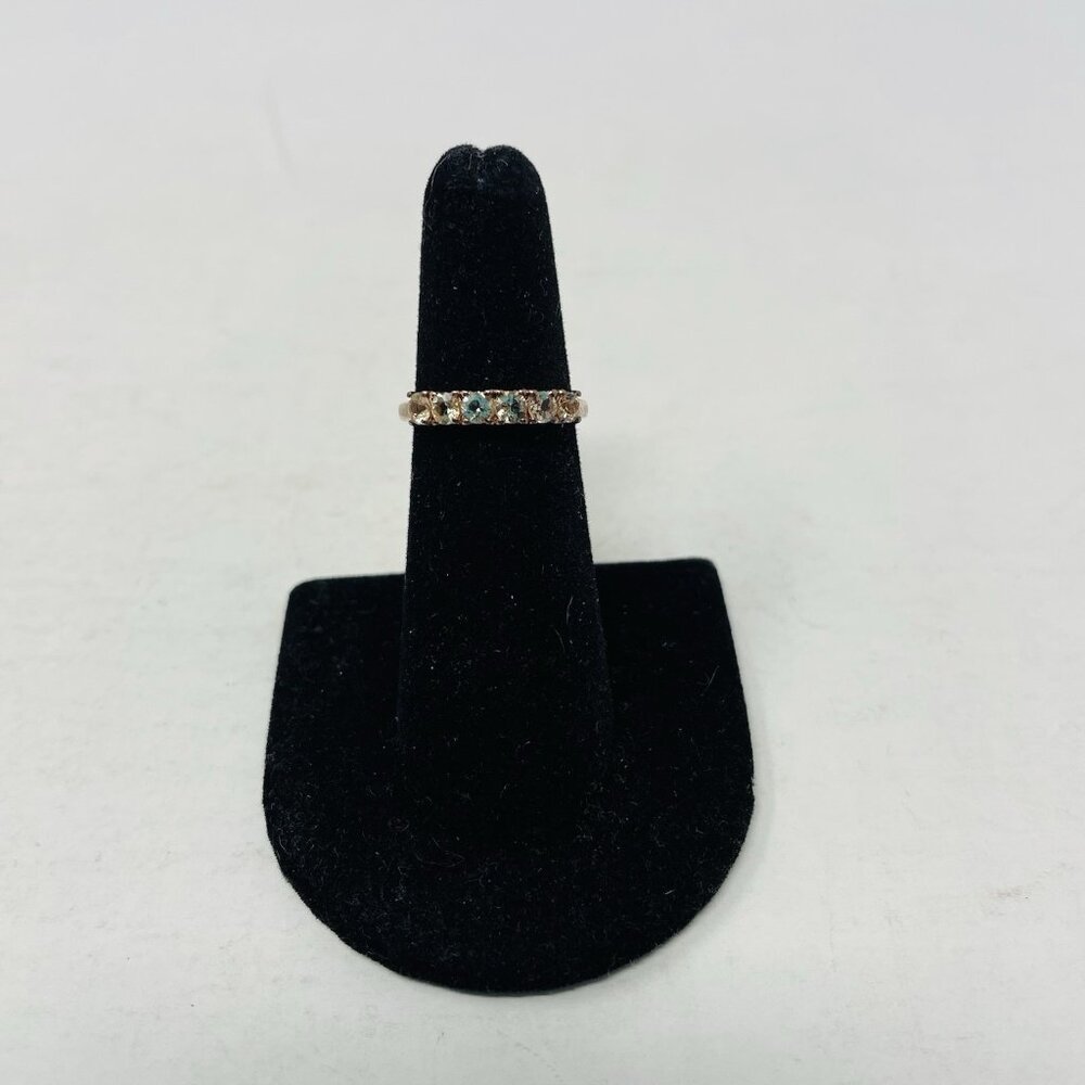 Shop LC Imperial Topaz Size 6 14K RG Over Sterling Silver 6‎ Stone Ring 5119